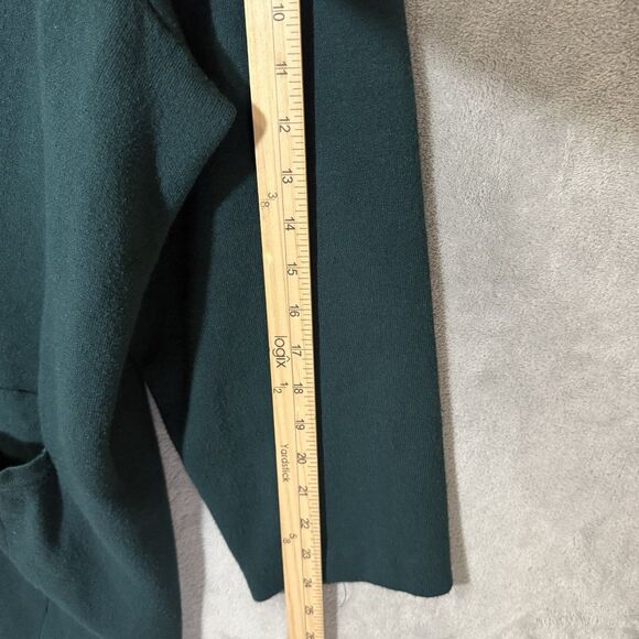 Chico’s Jacket 2XL Size 4 Faux Double Breasted Buttons Blazer Soft Kelly Green - Picture 6 of 10